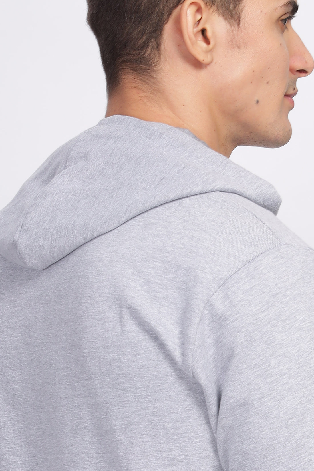 Men Grey Sweatshirt With Zipper Hoodies