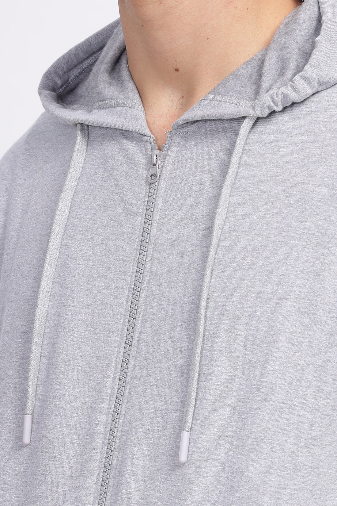 Men Grey Sweatshirt With Zipper Hoodies