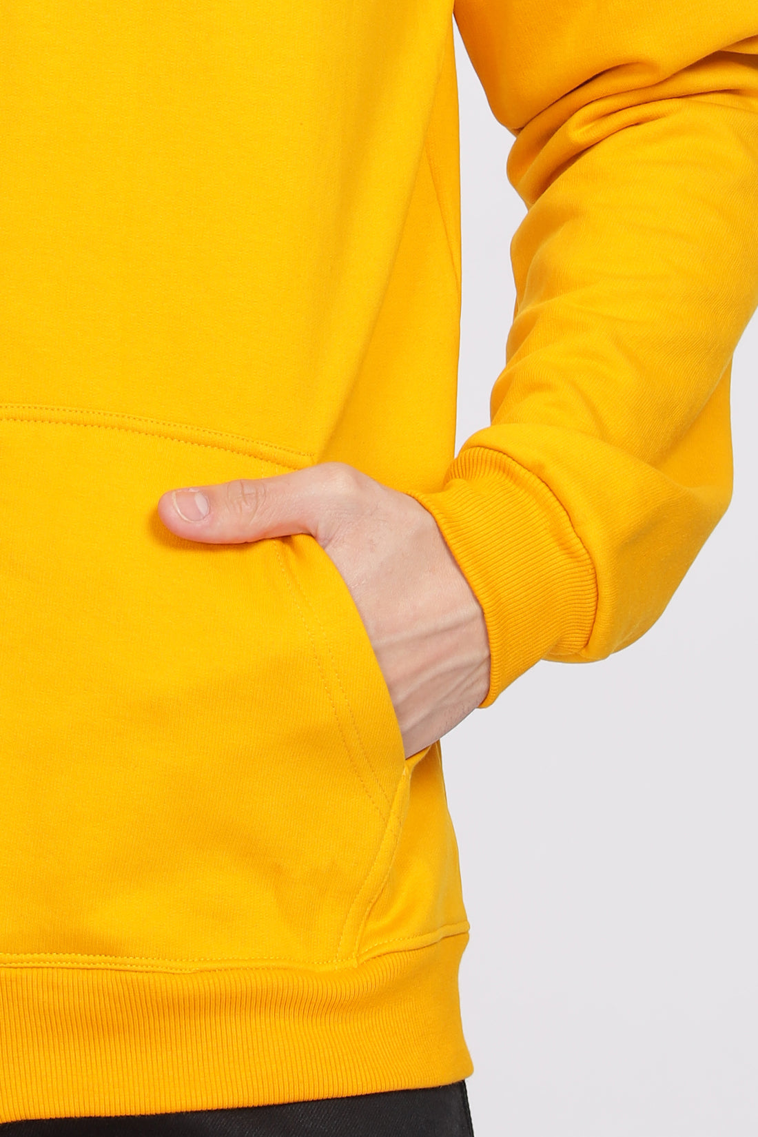 Men Mustard Sweatshirt With Zipper Hoodies