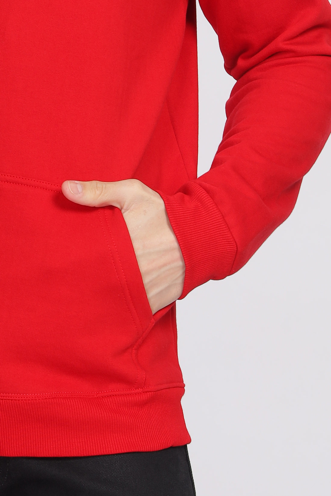 Men Red Sweatshirt With Zipper Hoodies