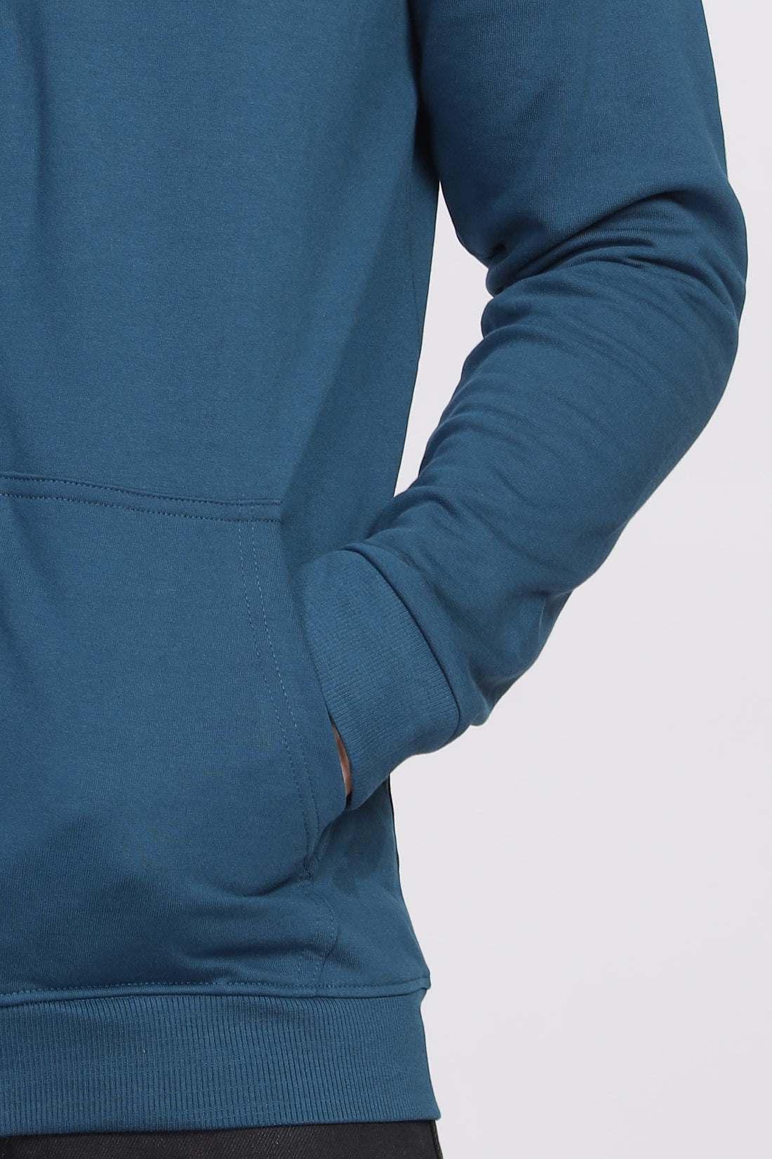 Men Teal Sweatshirt With Zipper Hoodies