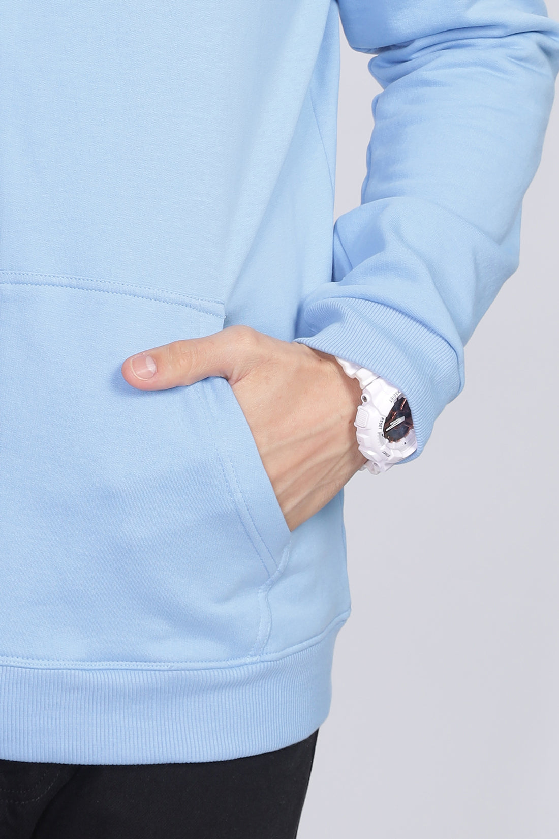 Men Blue Sweatshirt With Zipper Hoodies