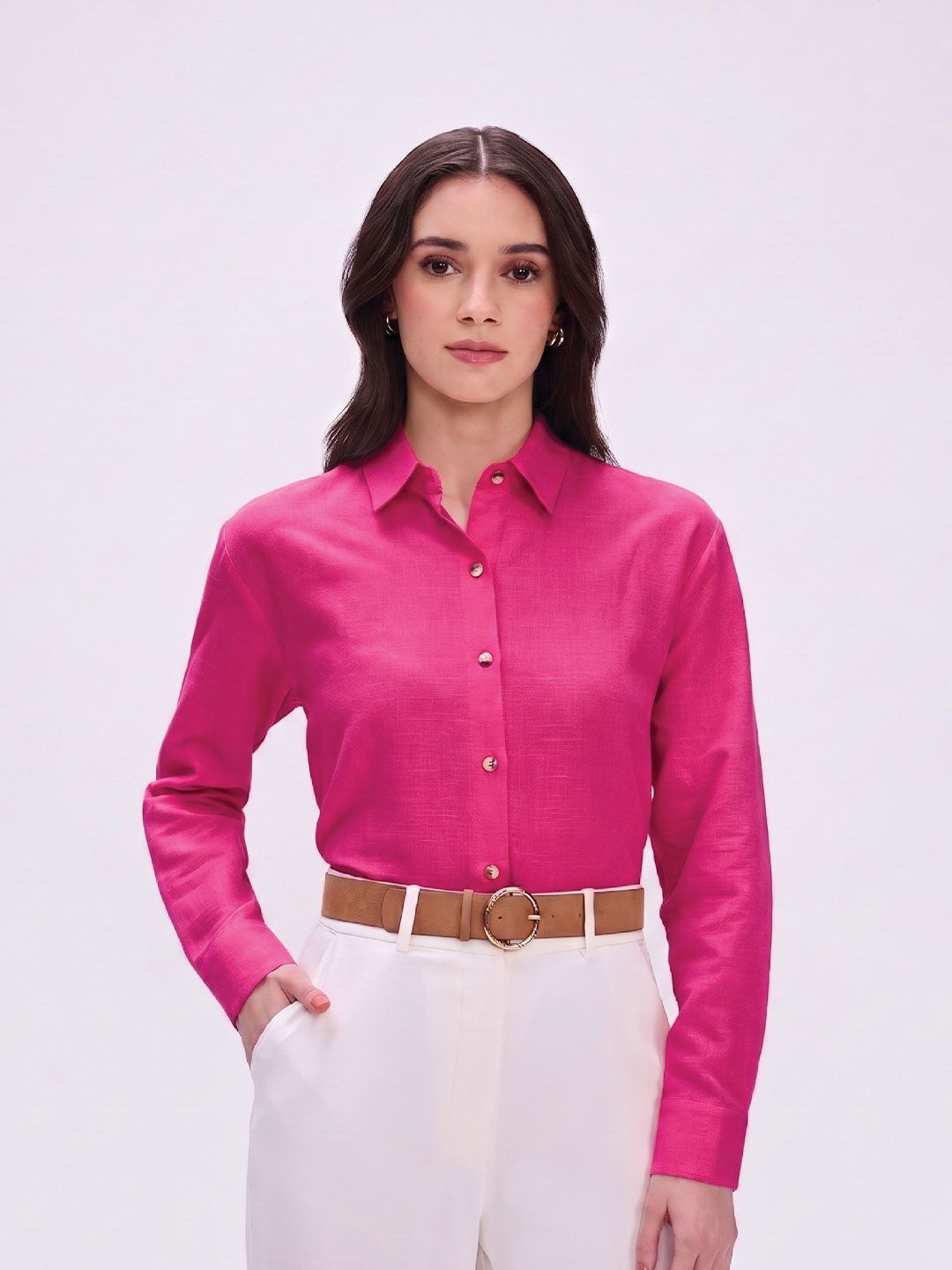 Women Pink Formal Shirt