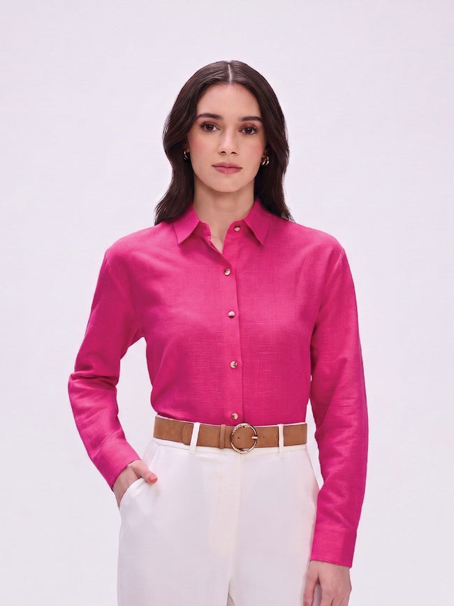 Women Pink Formal Shirt