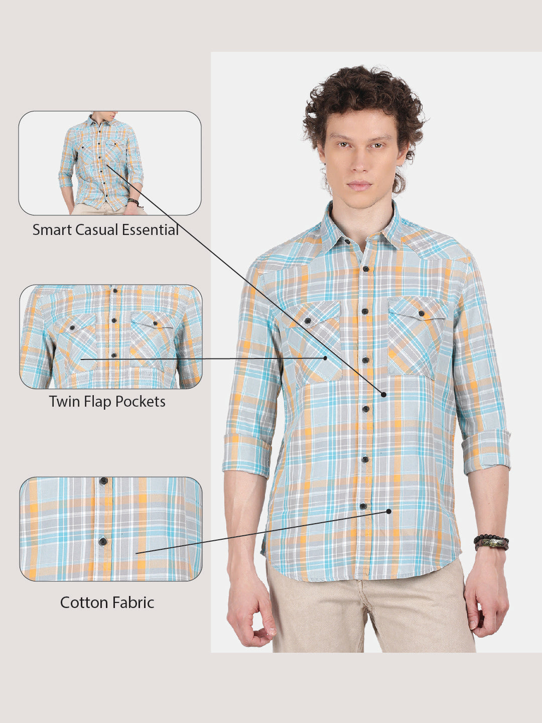 Men Sky blue Slim Fit Spread Collar Full Sleeve Casual Shirt