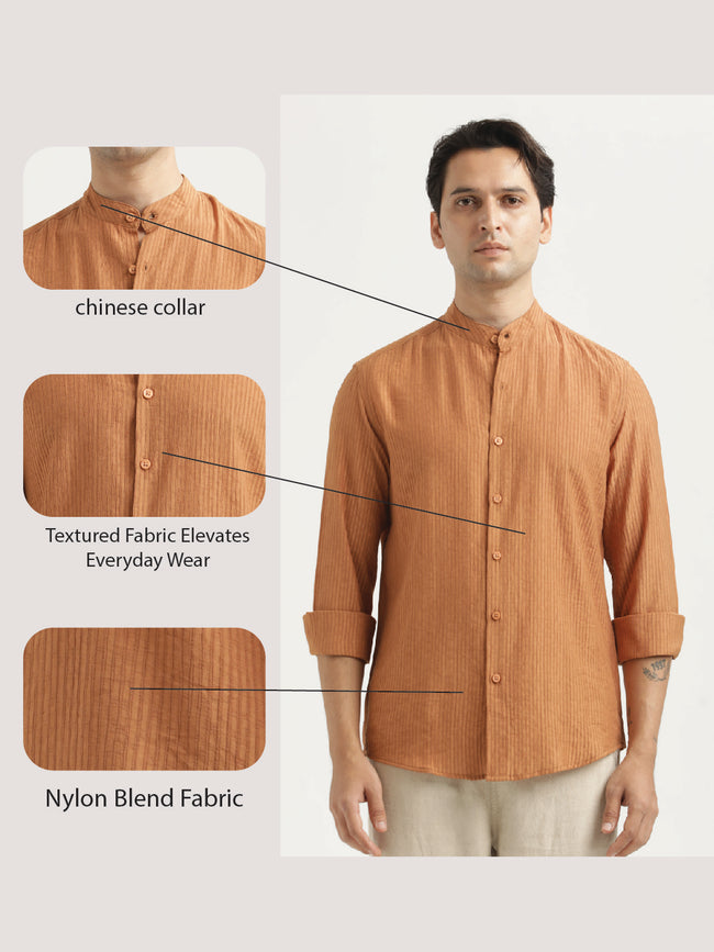 Men Textured Nylon Shirt