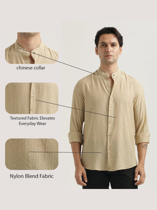 Men Textured Nylon Shirt
