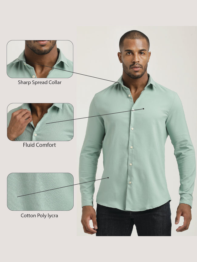 Men Cotton-Poly Lycra Blend Shirt