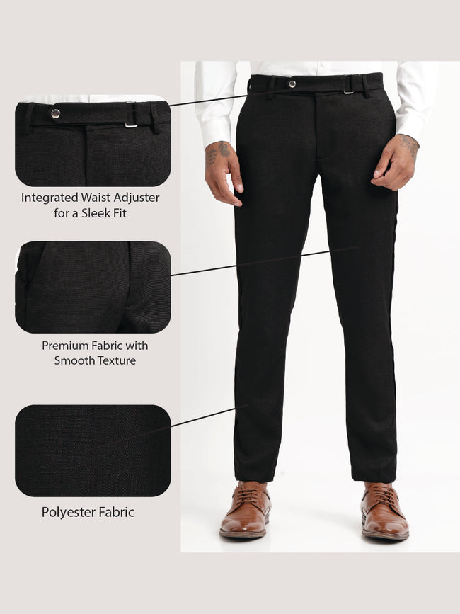 Men Textured  Slim Fit Trousers
