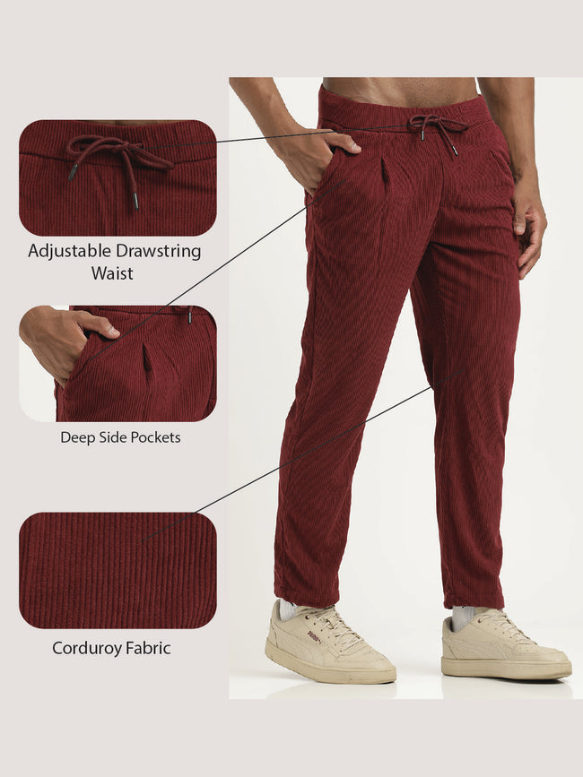 Men Corduroy Trousers with 3 Pockets