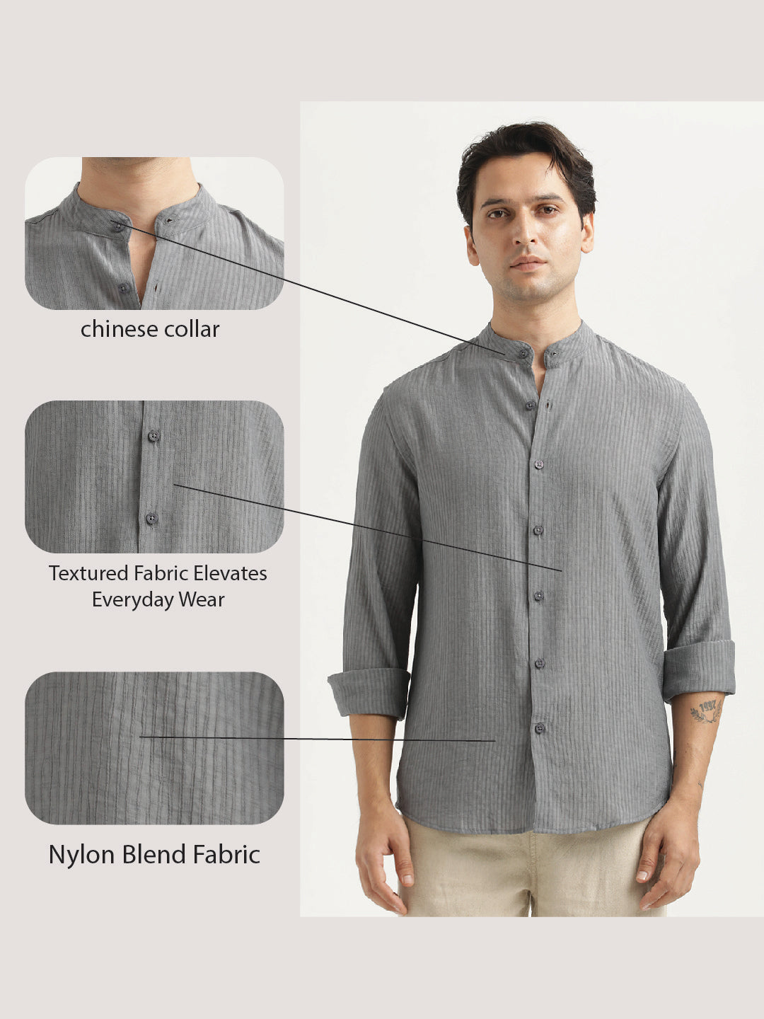 Men Textured Nylon Shirt