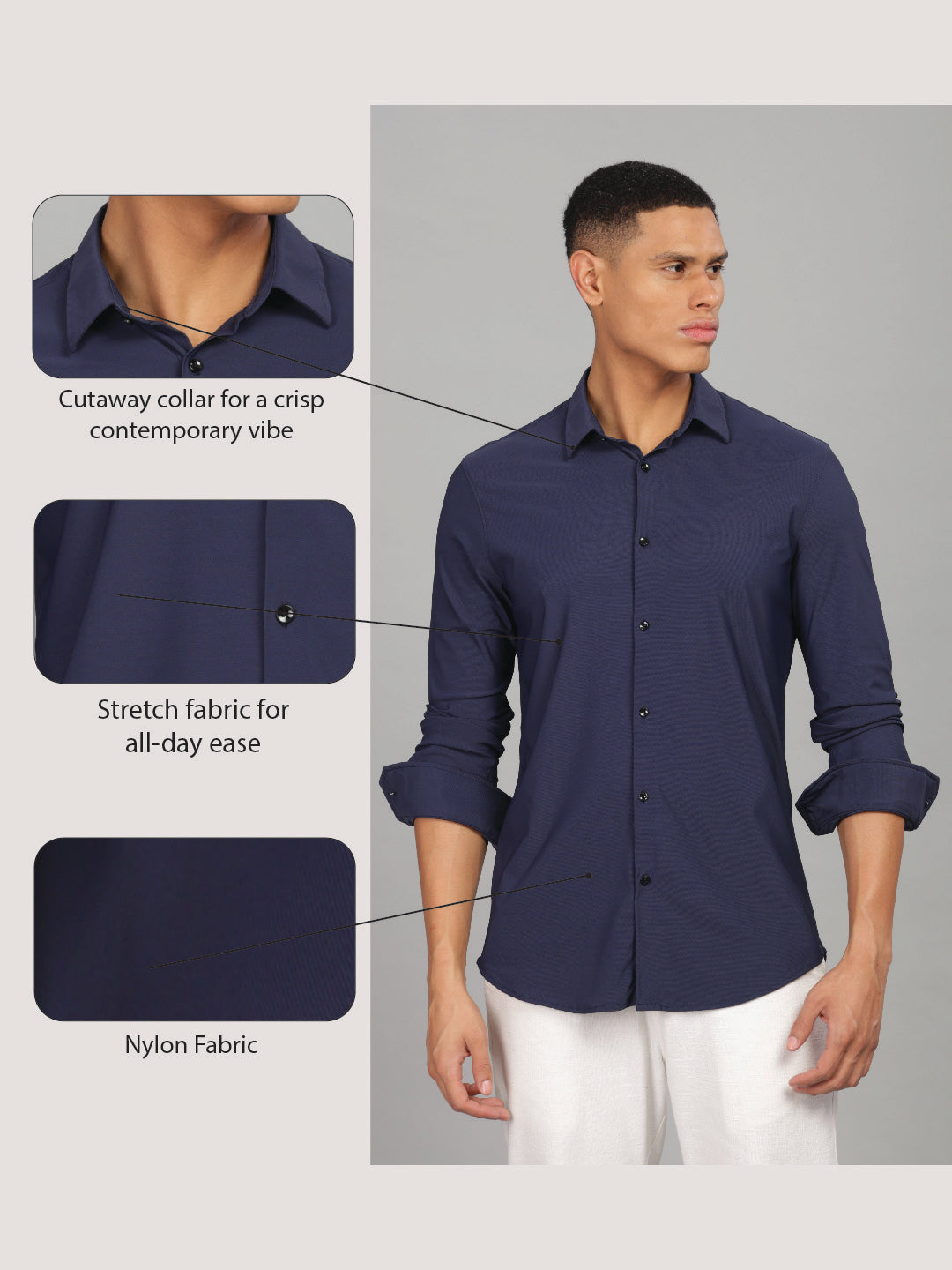 Men Blue Slim Fit Shirt