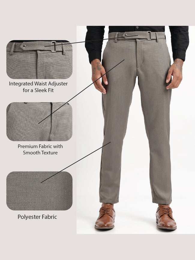 Men Textured  Slim Fit Trousers