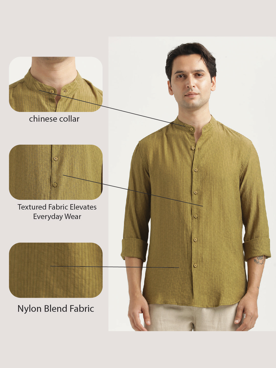 Men Textured Nylon Shirt