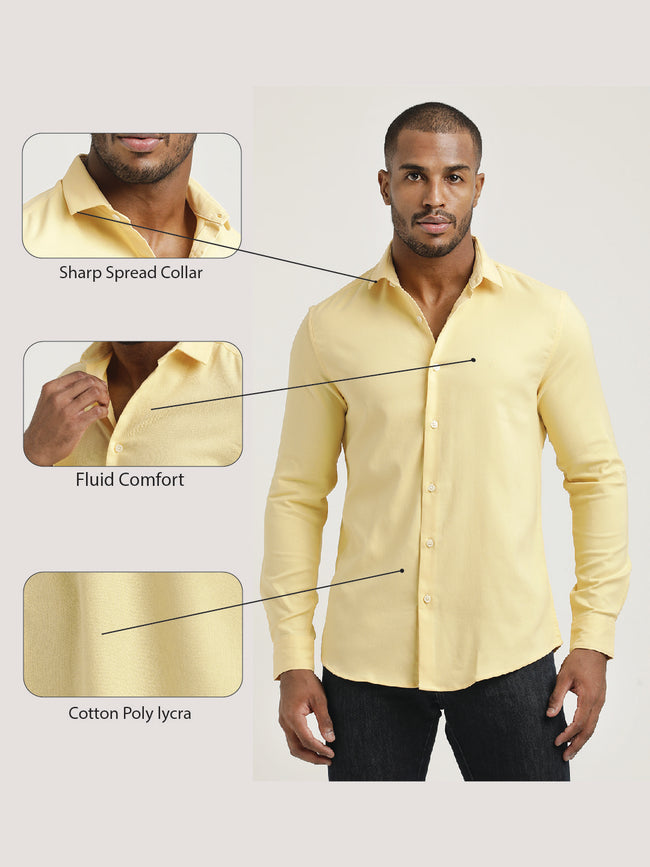 Men Cotton-Poly Lycra Blend Shirt