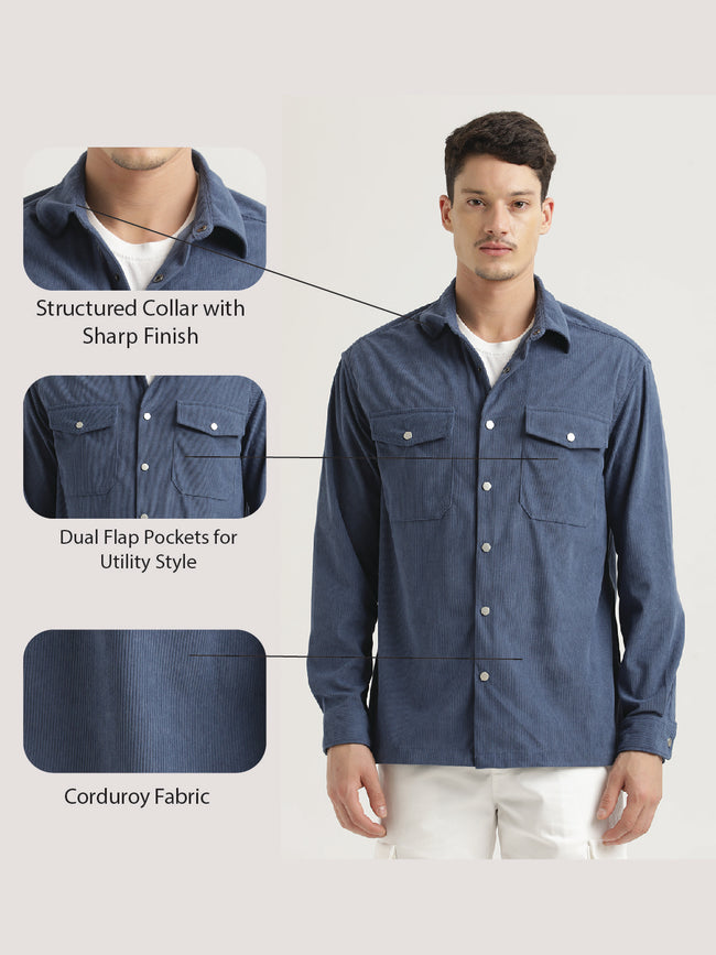 Men Corduroy Overshirt