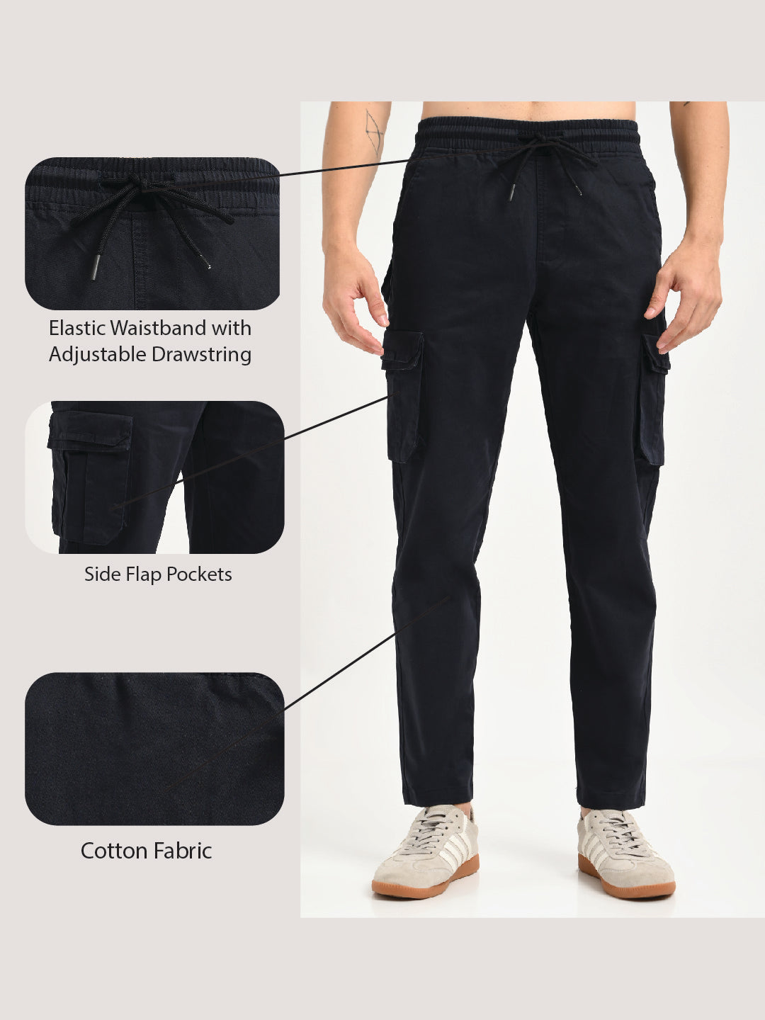 Men Cotton Cargo Trousers