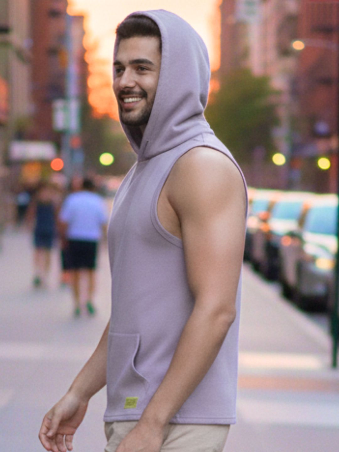 Men Multi Hooded T-Shirt Vest Pack of 2