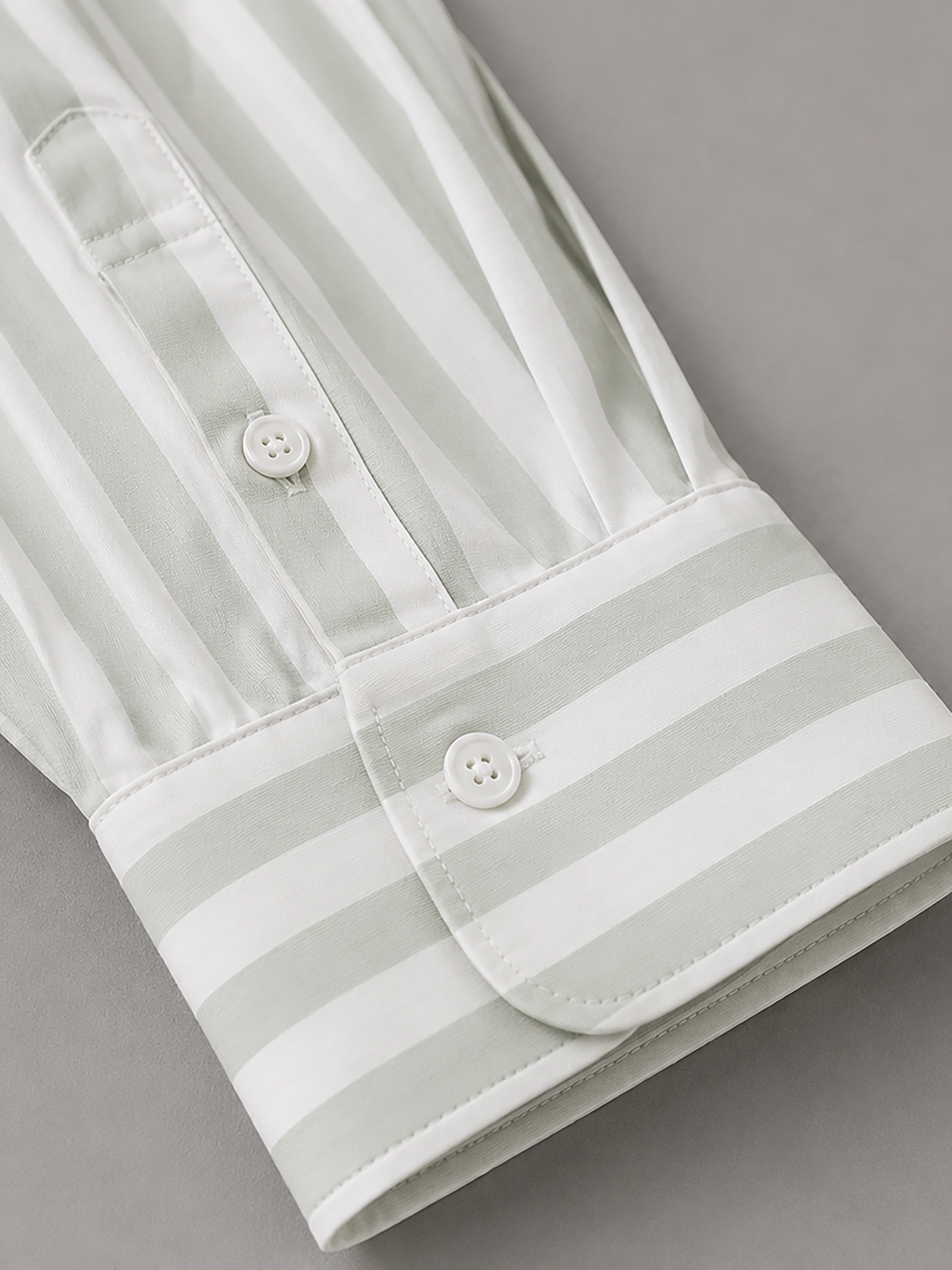 Women Mint Green Stripe Panel Detail Shirt