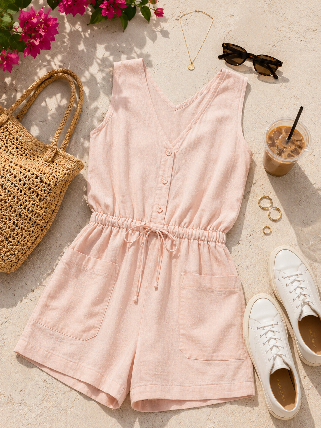 Women Pink Modern Romper