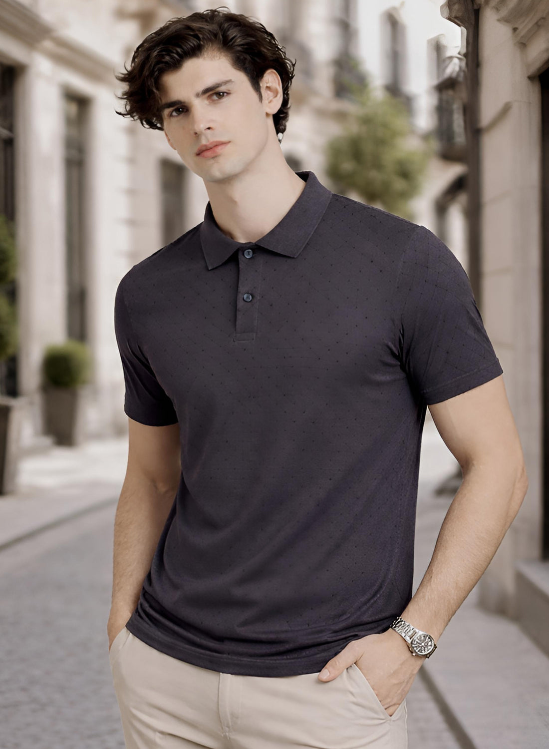 Men Cotton Polo T Shirt