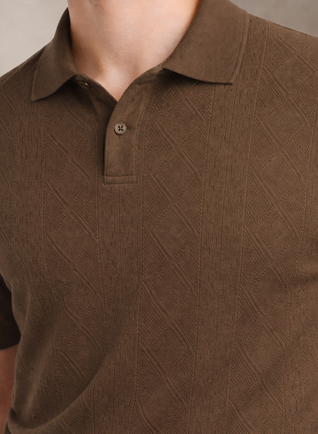 Men Flat Knit Polo T-Shirt