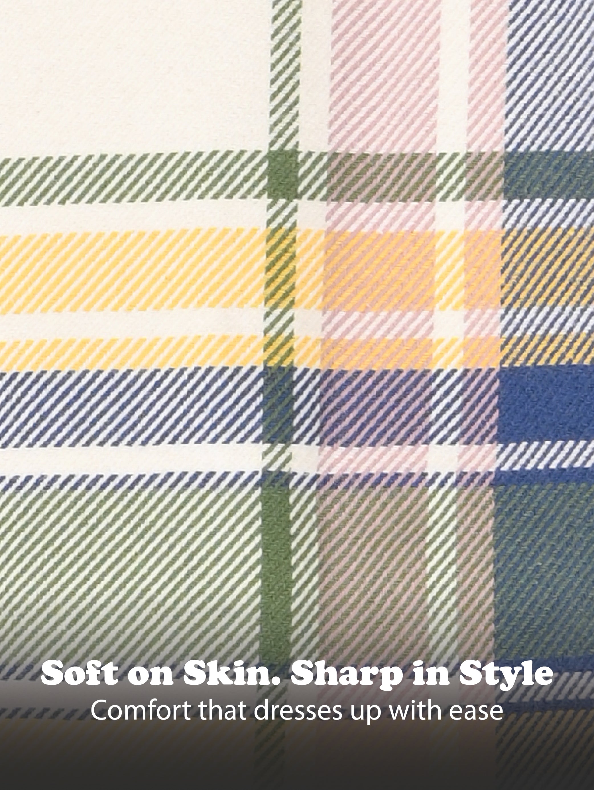 Men Yellow Classic Checked Shirt