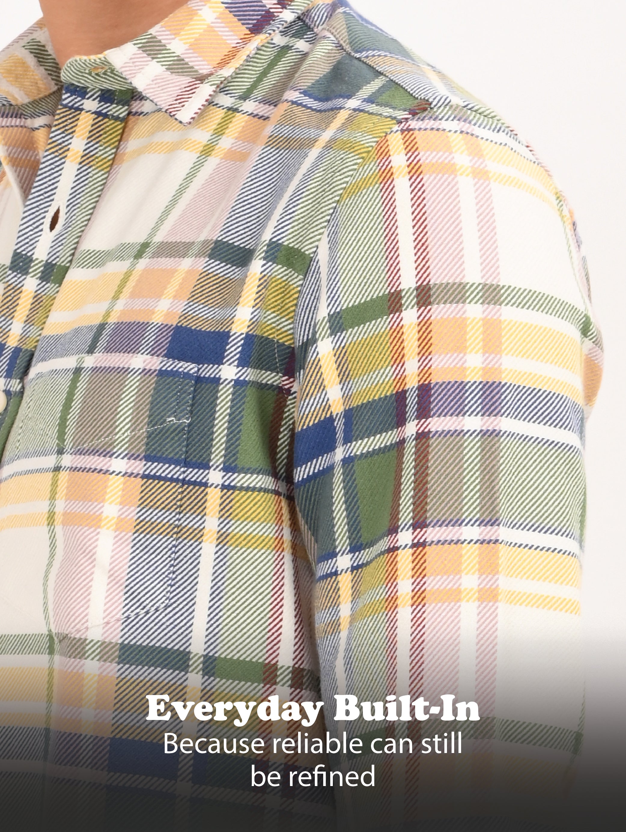 Men Yellow Classic Checked Shirt