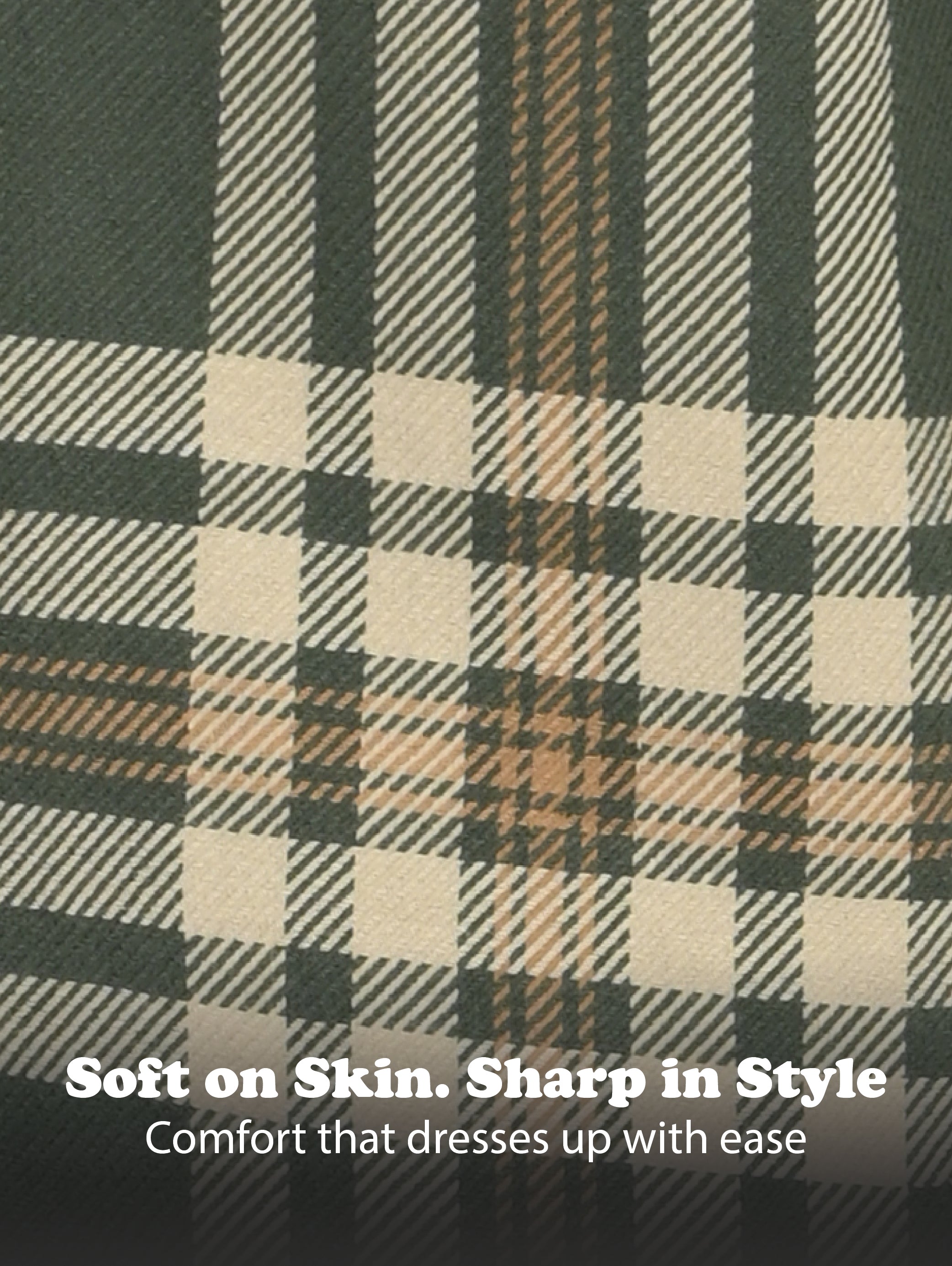 Men Green Classic Checked Shirt