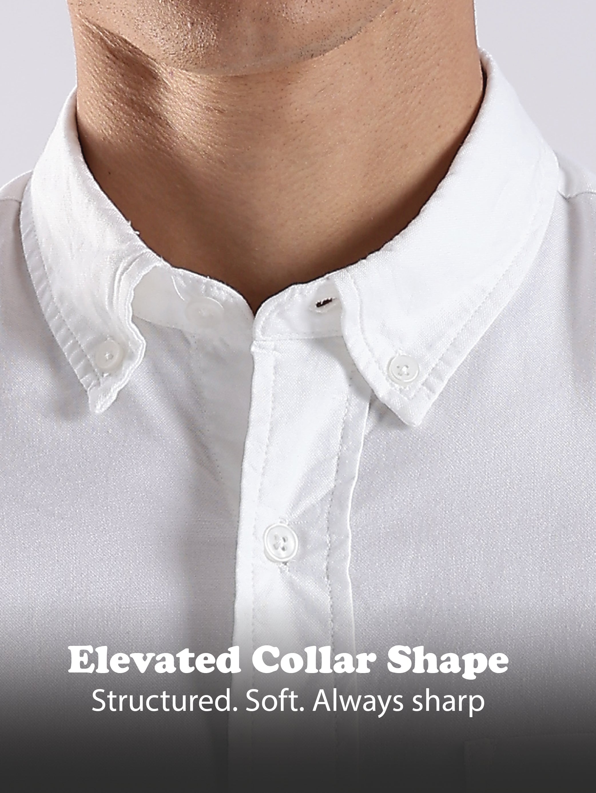 Men White Oxford Solid Shirt