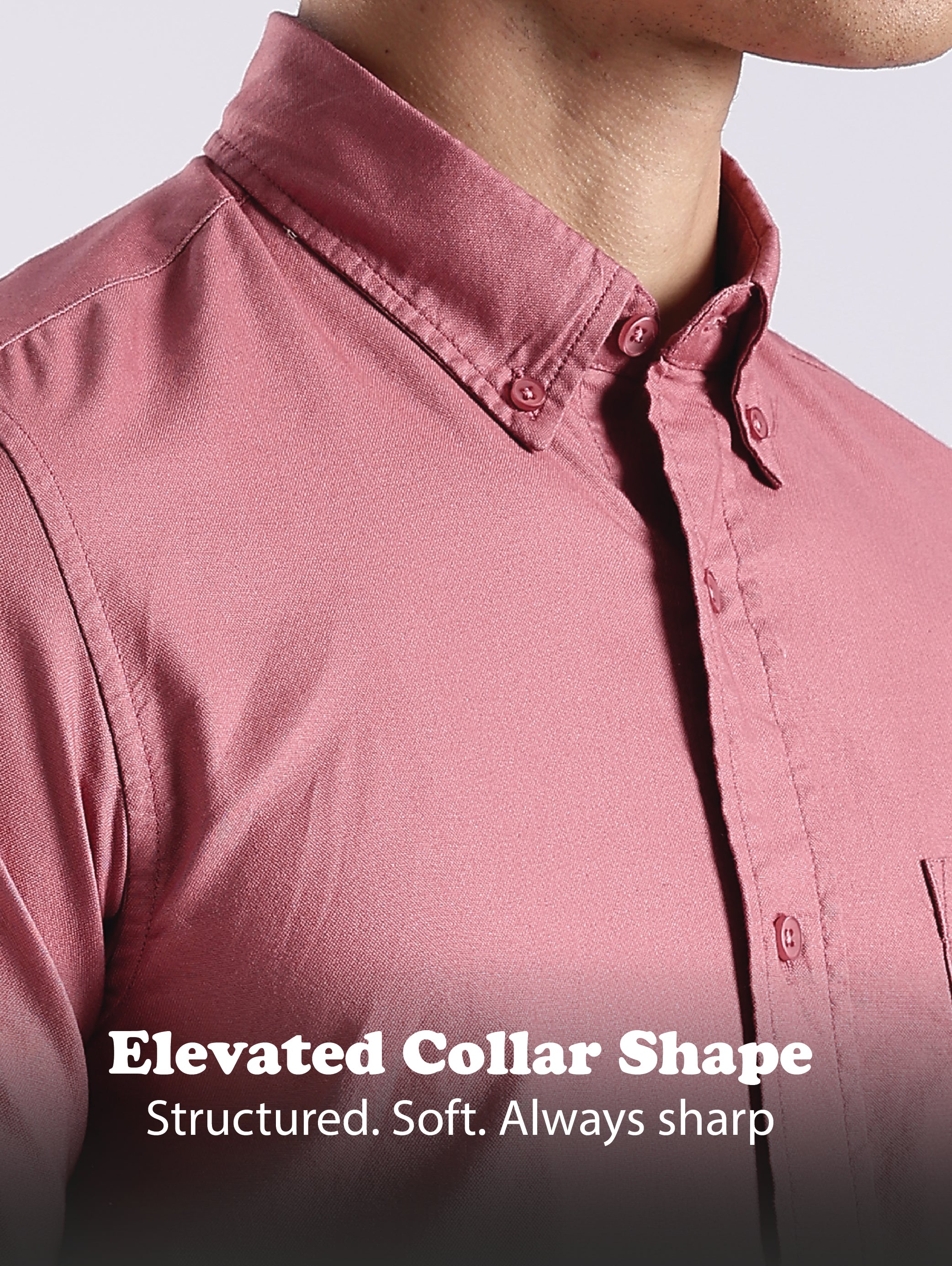 Men Pink Oxford Solid Shirt
