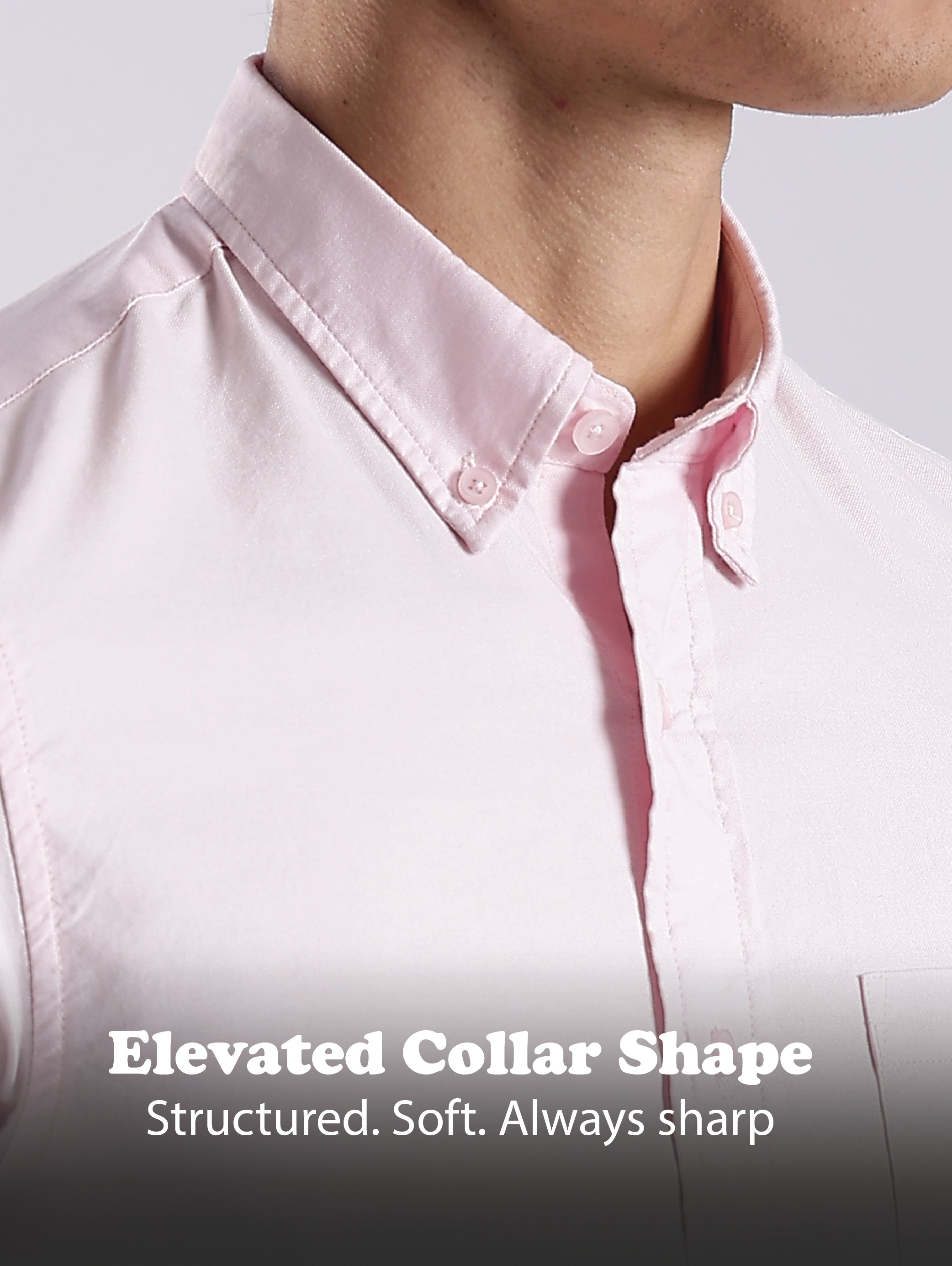 Men Pink Oxford Solid Shirt