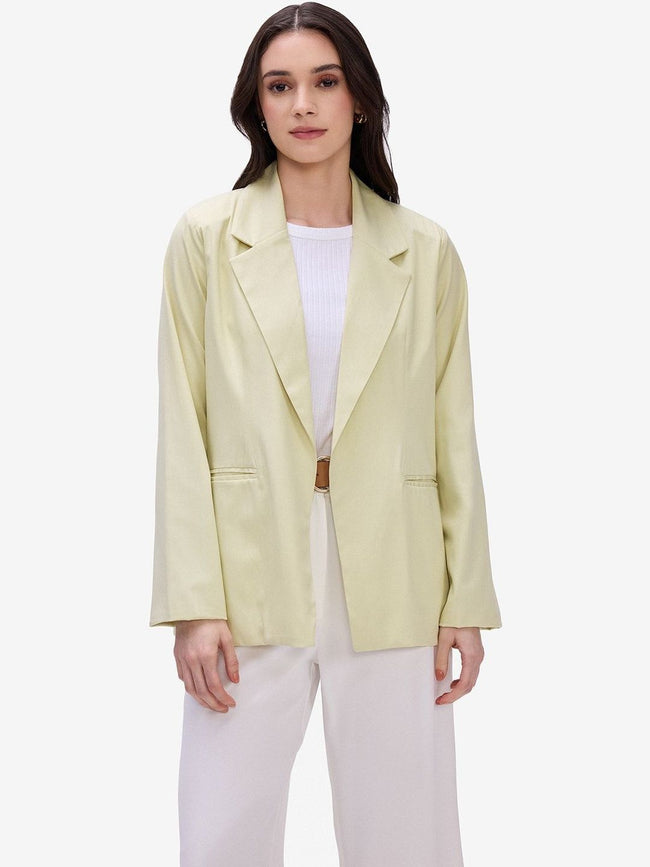 Women Yellow Blazer
