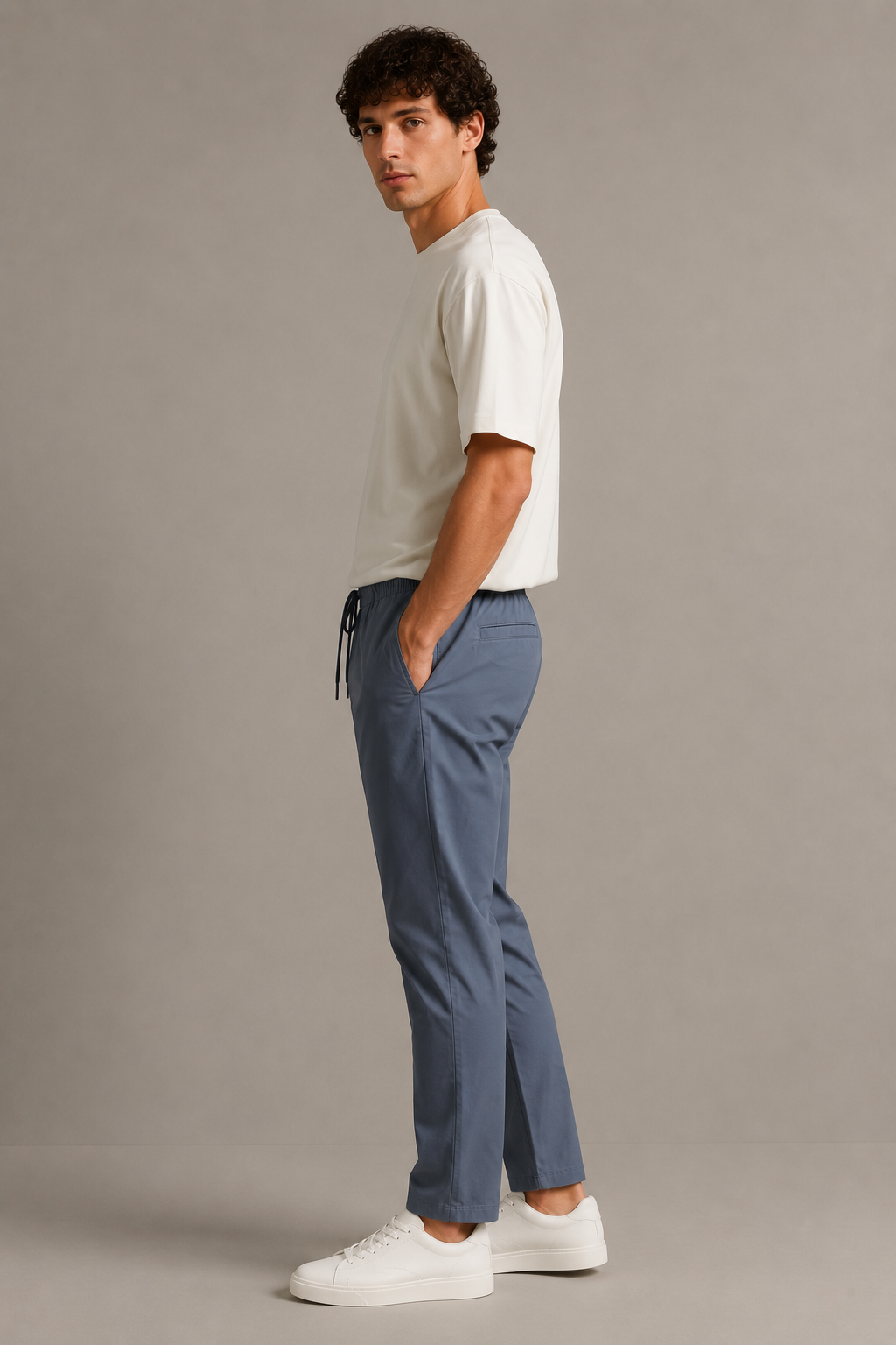 Men Grey Essential Comfort Pants