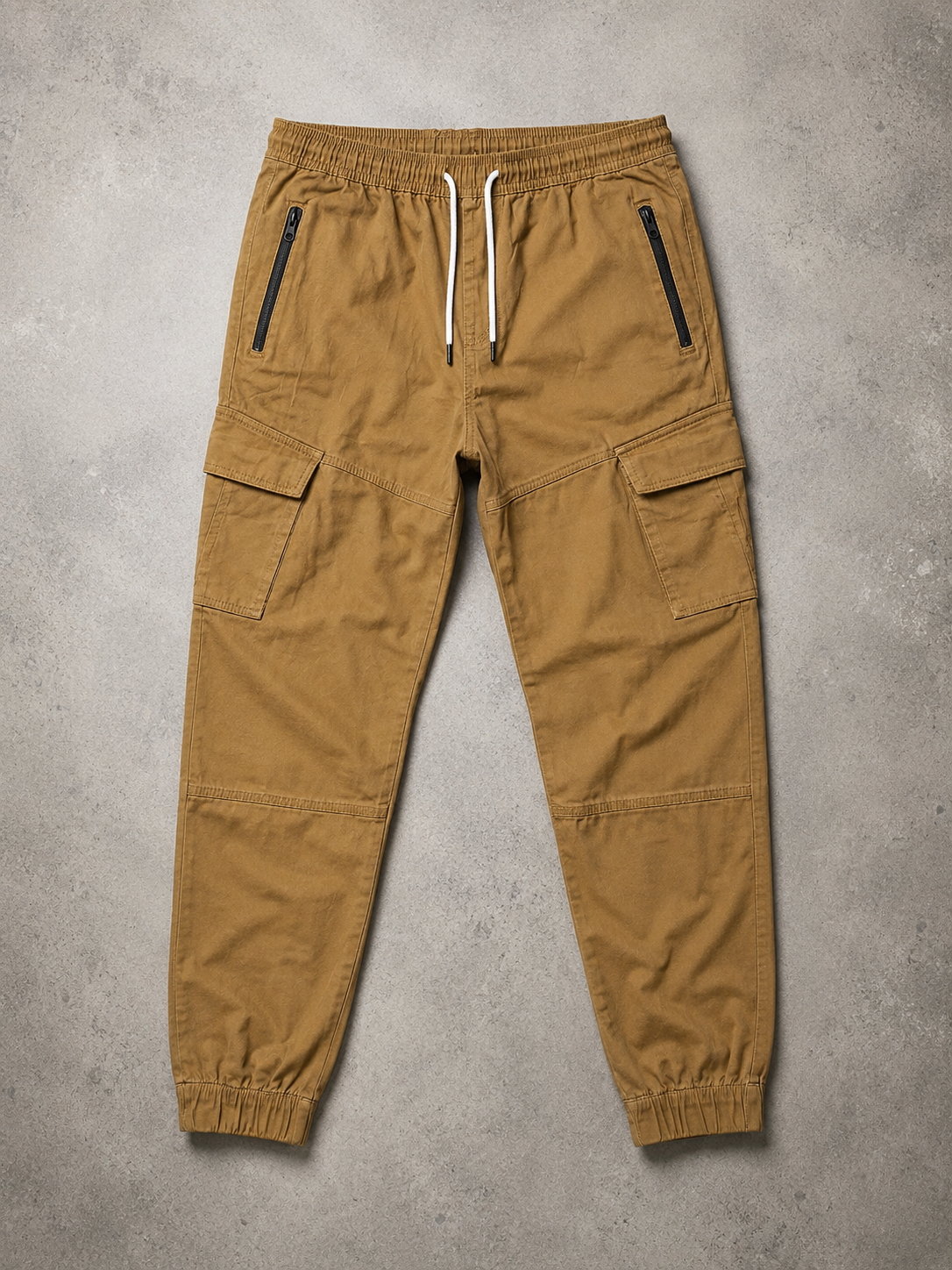 Men Brown Utility Cargo Joggers