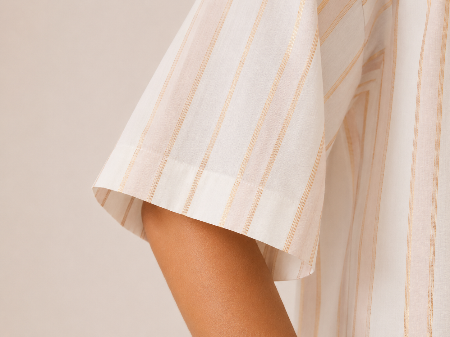 Women Peach Resort Stripe Shirt