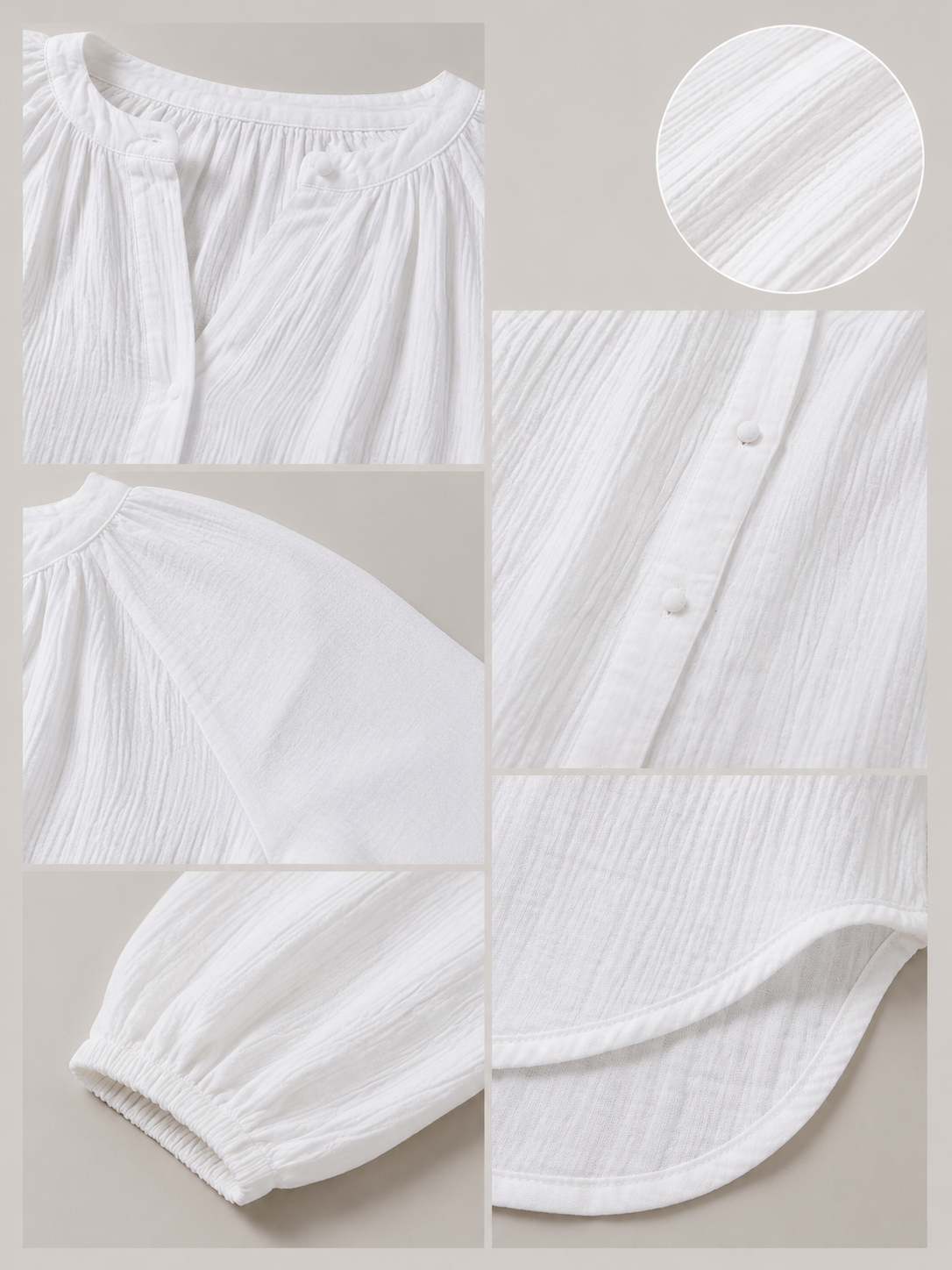 Women White Balloon Sleeve Relaxed Shirt