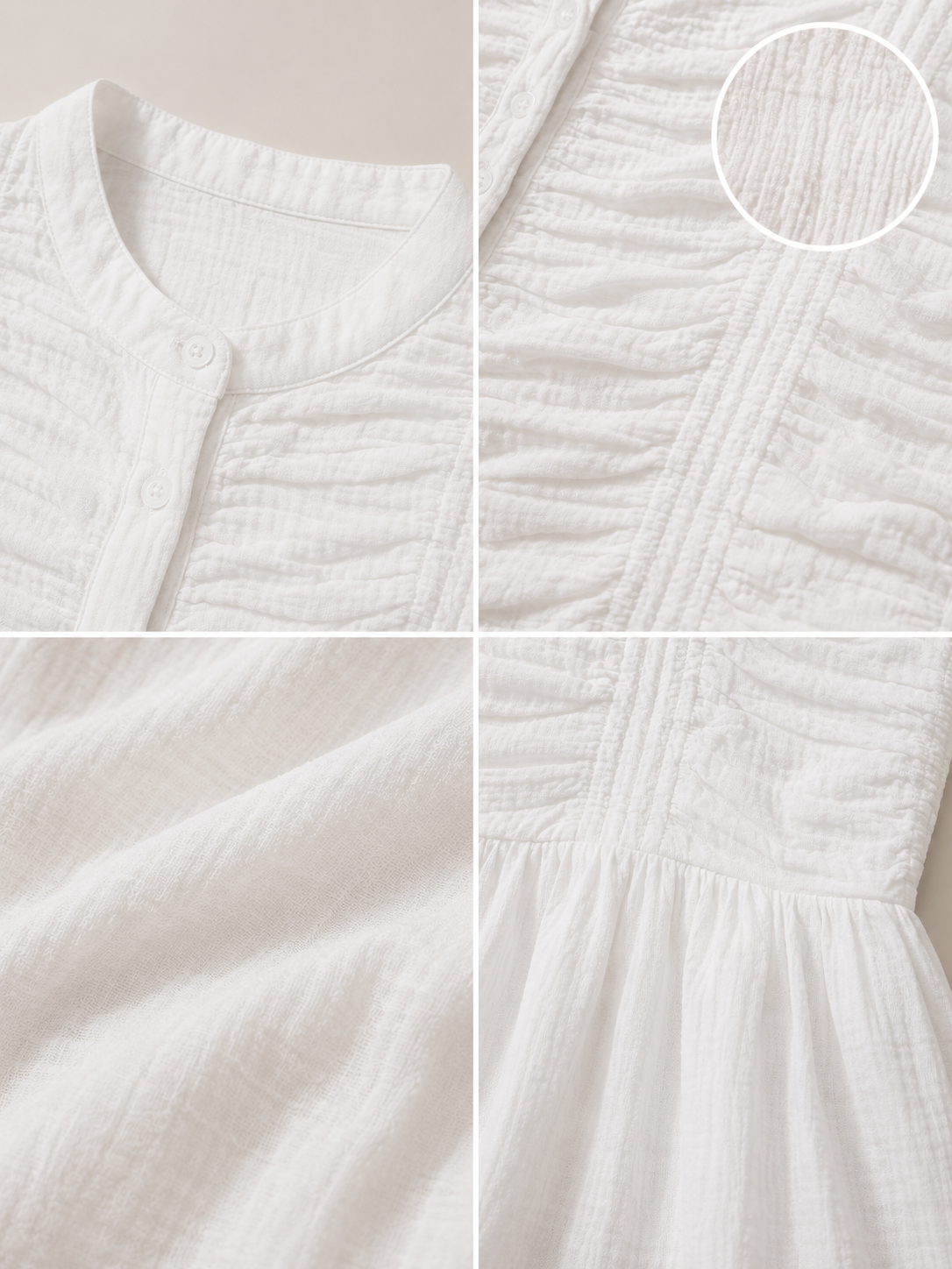 Women White Ruffle Front Peplum Top
