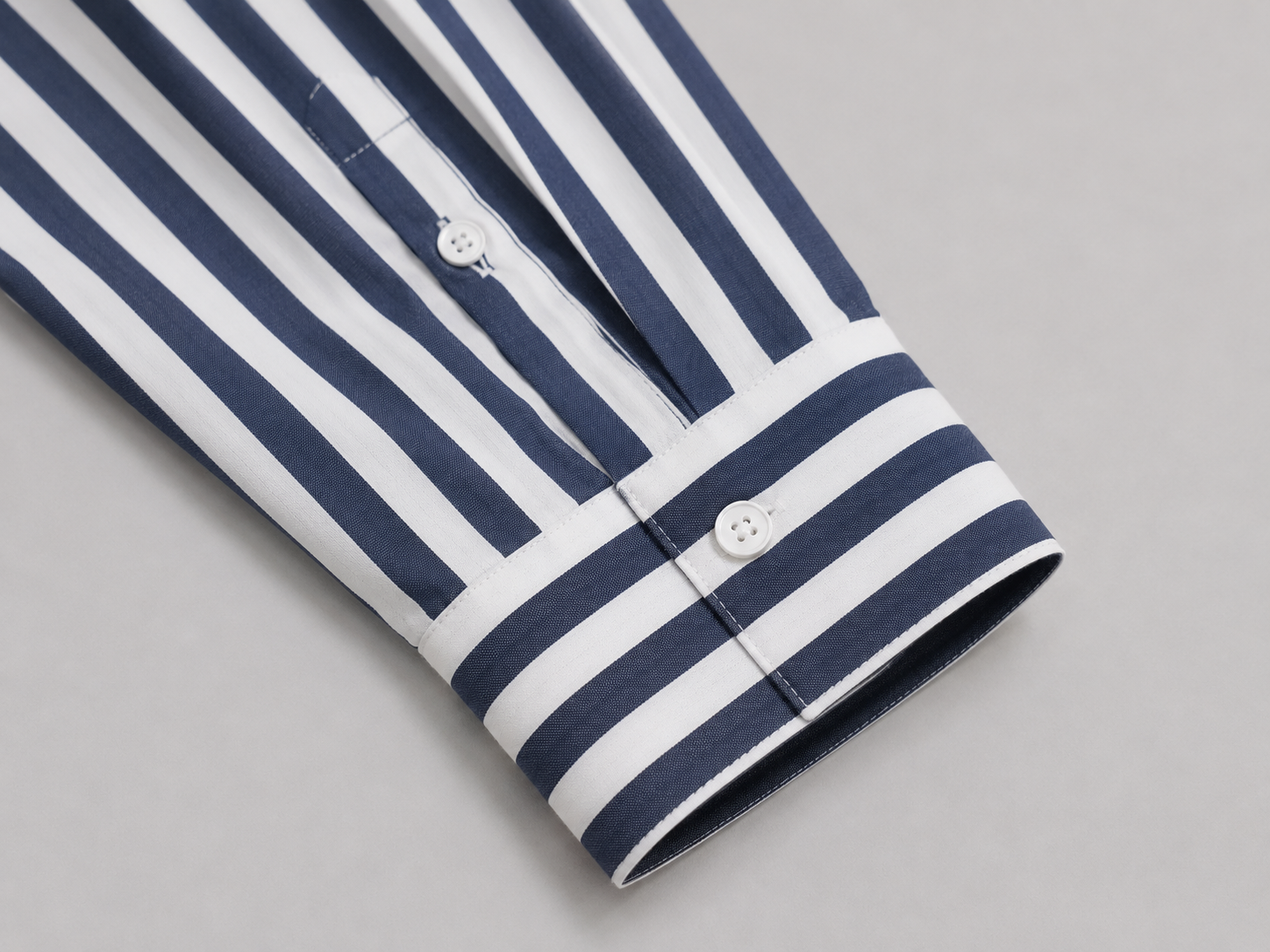 Women Navy Stripe Panel Detail Shirt