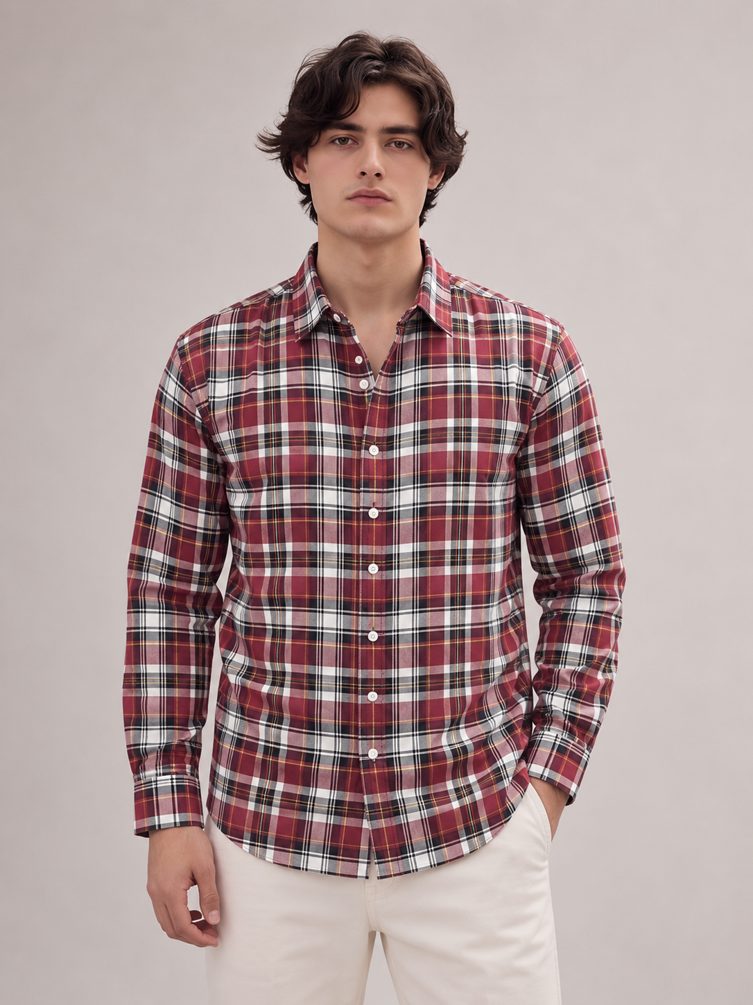 Men Multi Checked Button-Up Shirt