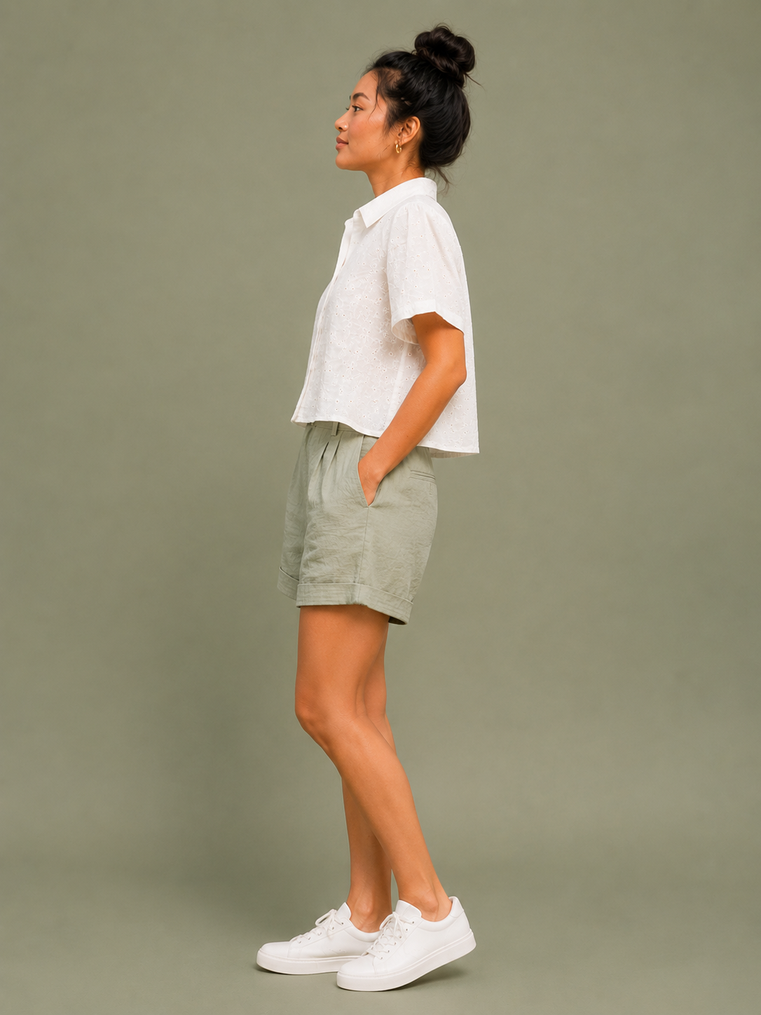 Women White Modern Shirt