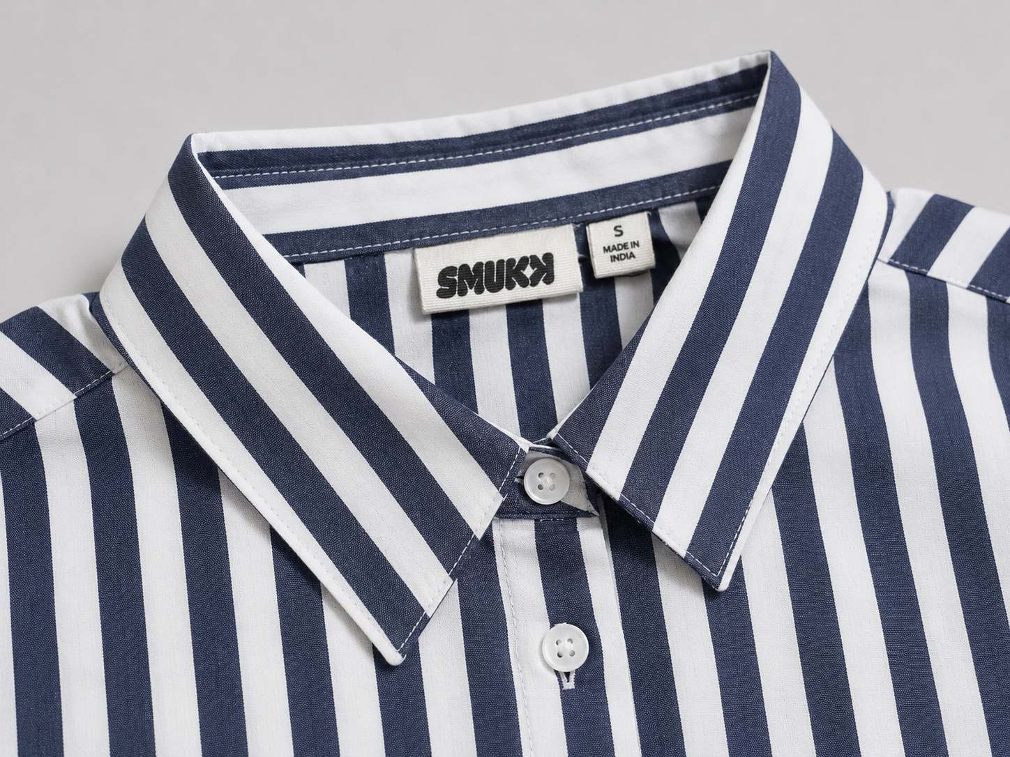 Women Navy Stripe Panel Detail Shirt