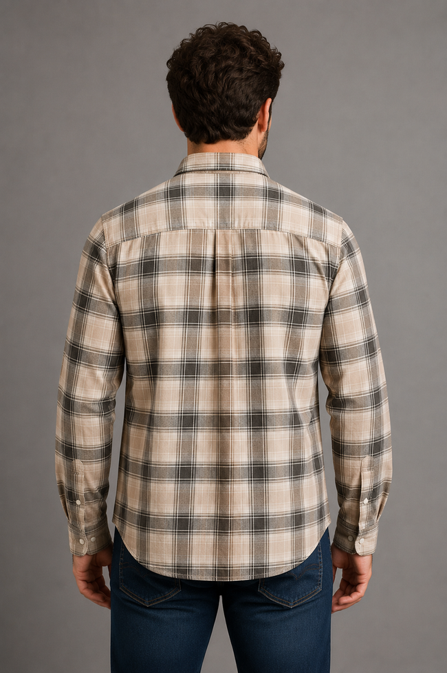 Men Brown Heritage Plaid Shirt