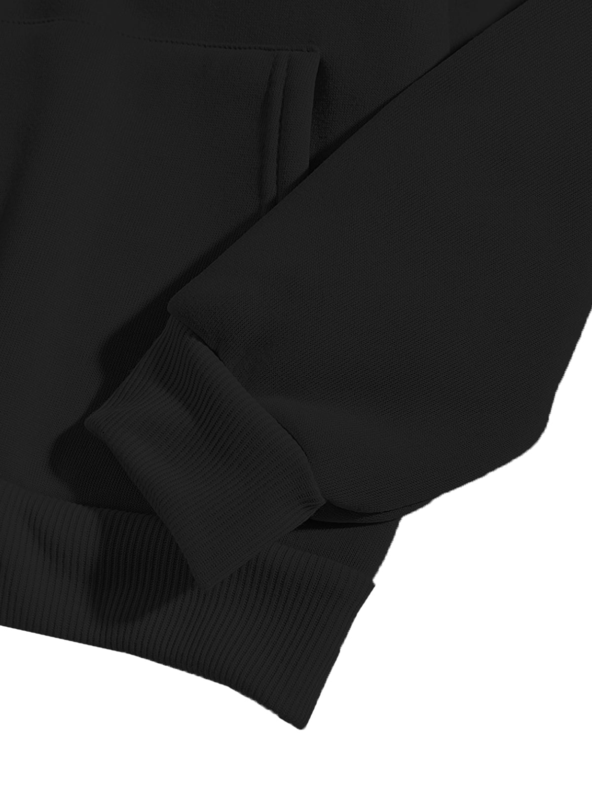 Men Black Printed Hoodie