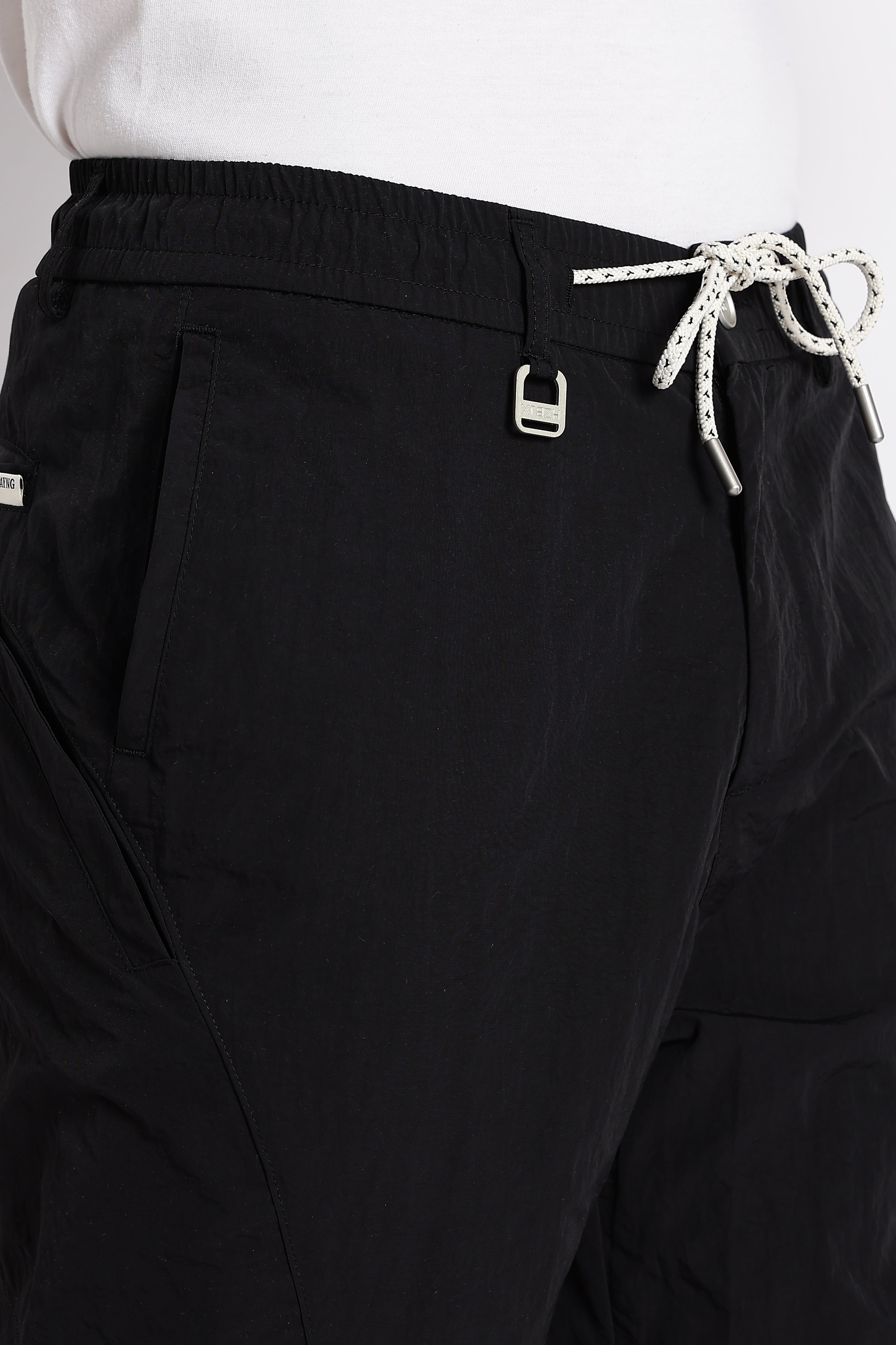 Men Streetwear Utility Drawcord Bottoms