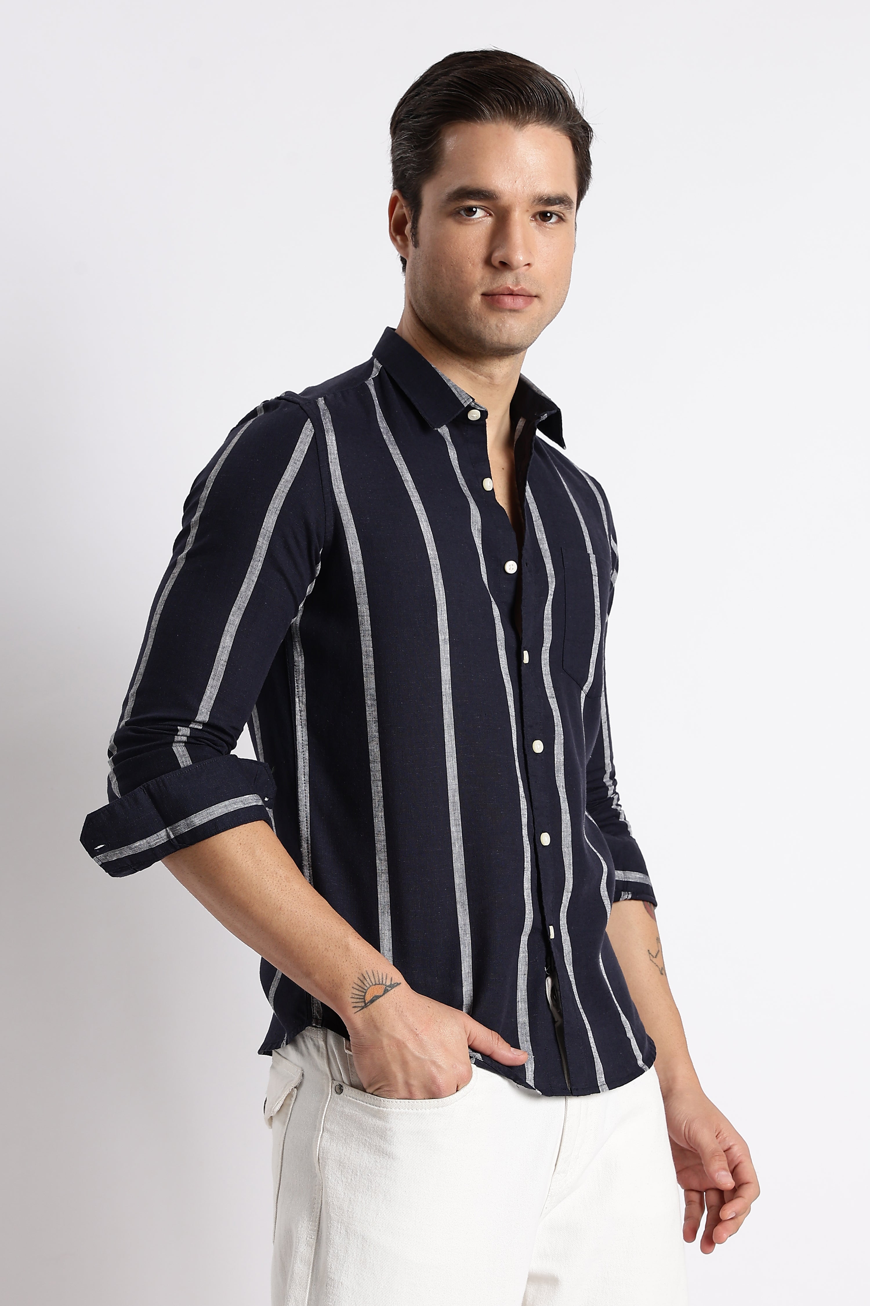 Men Classic Stripe Shirt