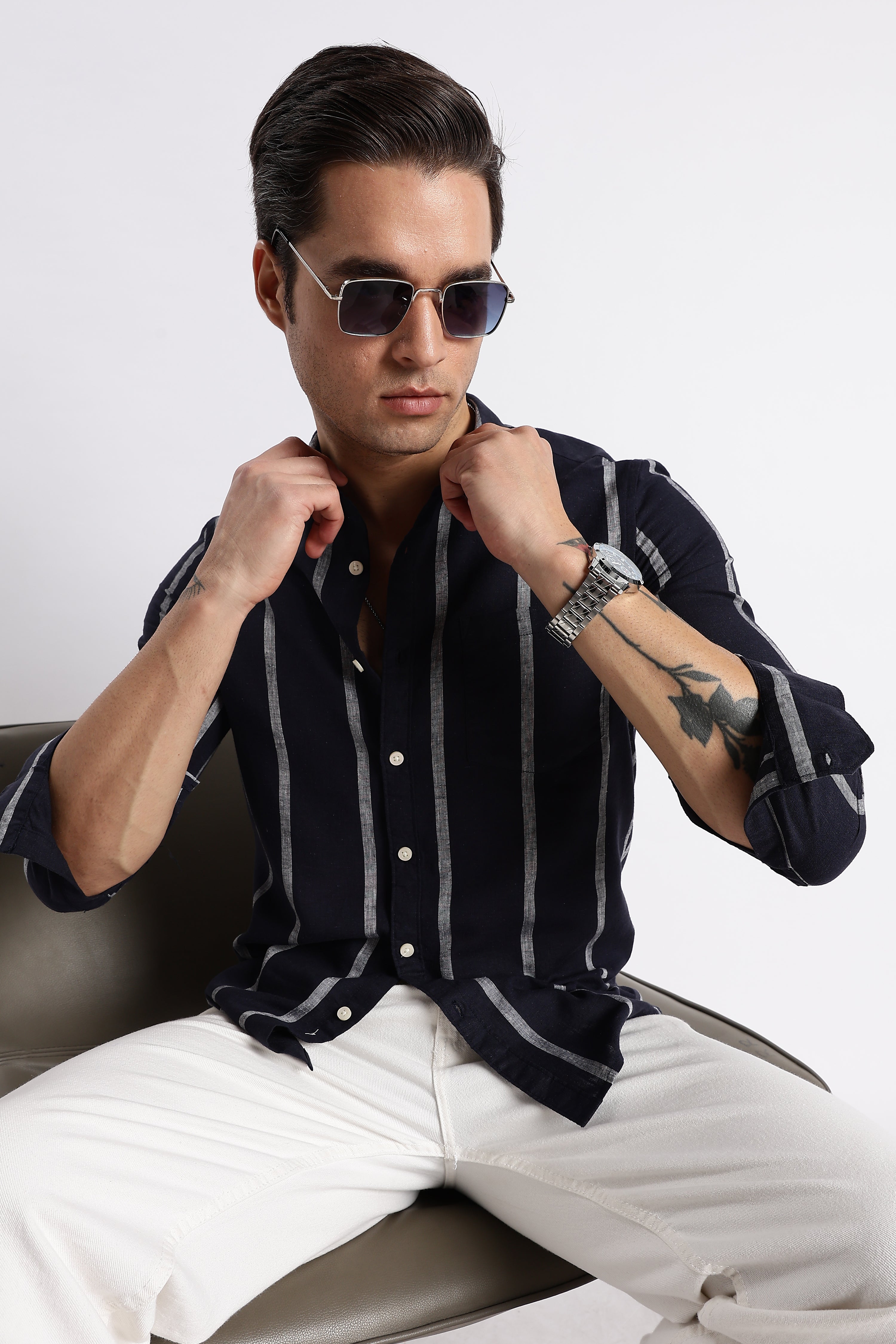 Men Classic Stripe Shirt