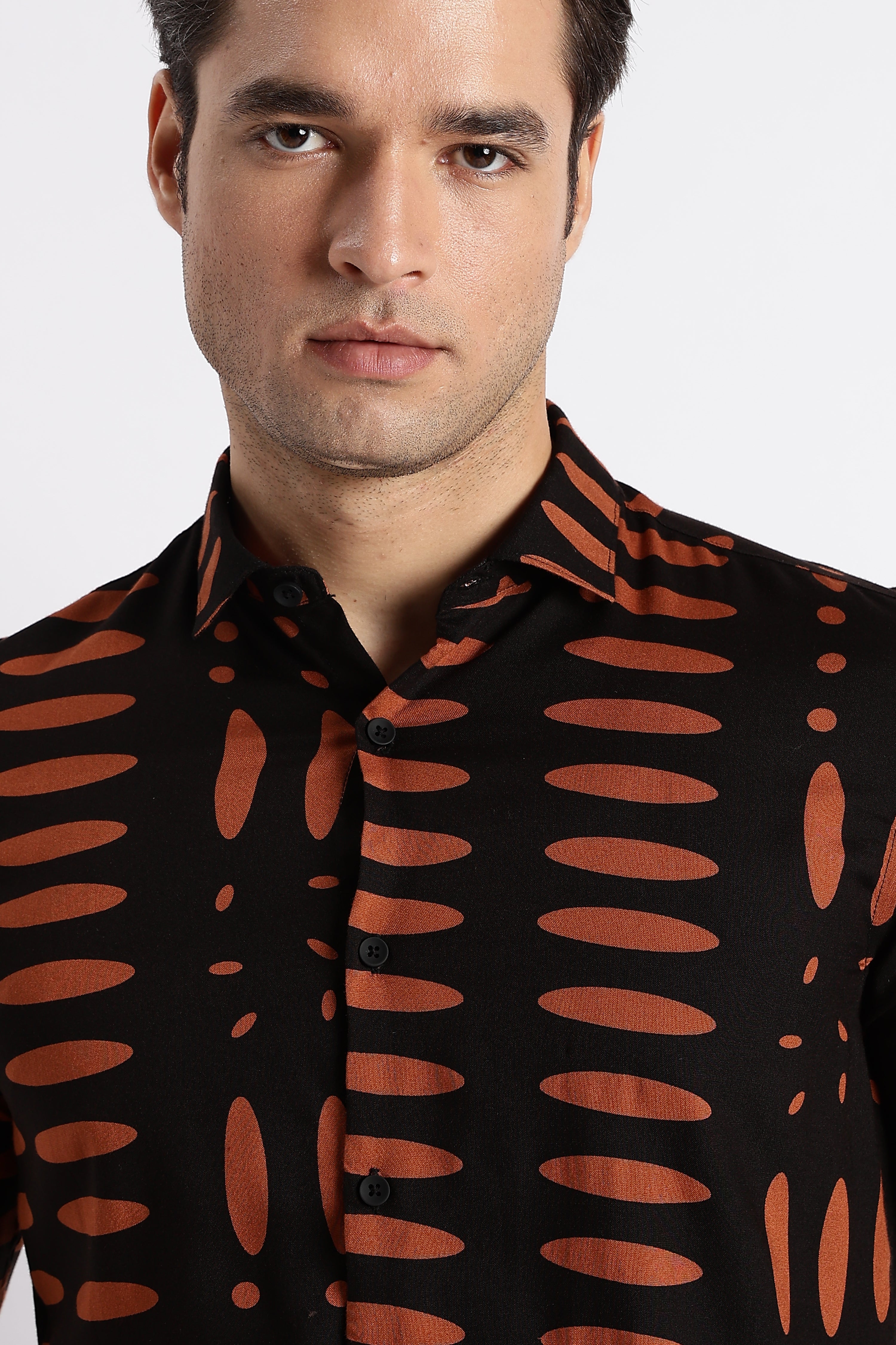 Men Midnight Ember Printed Shirt