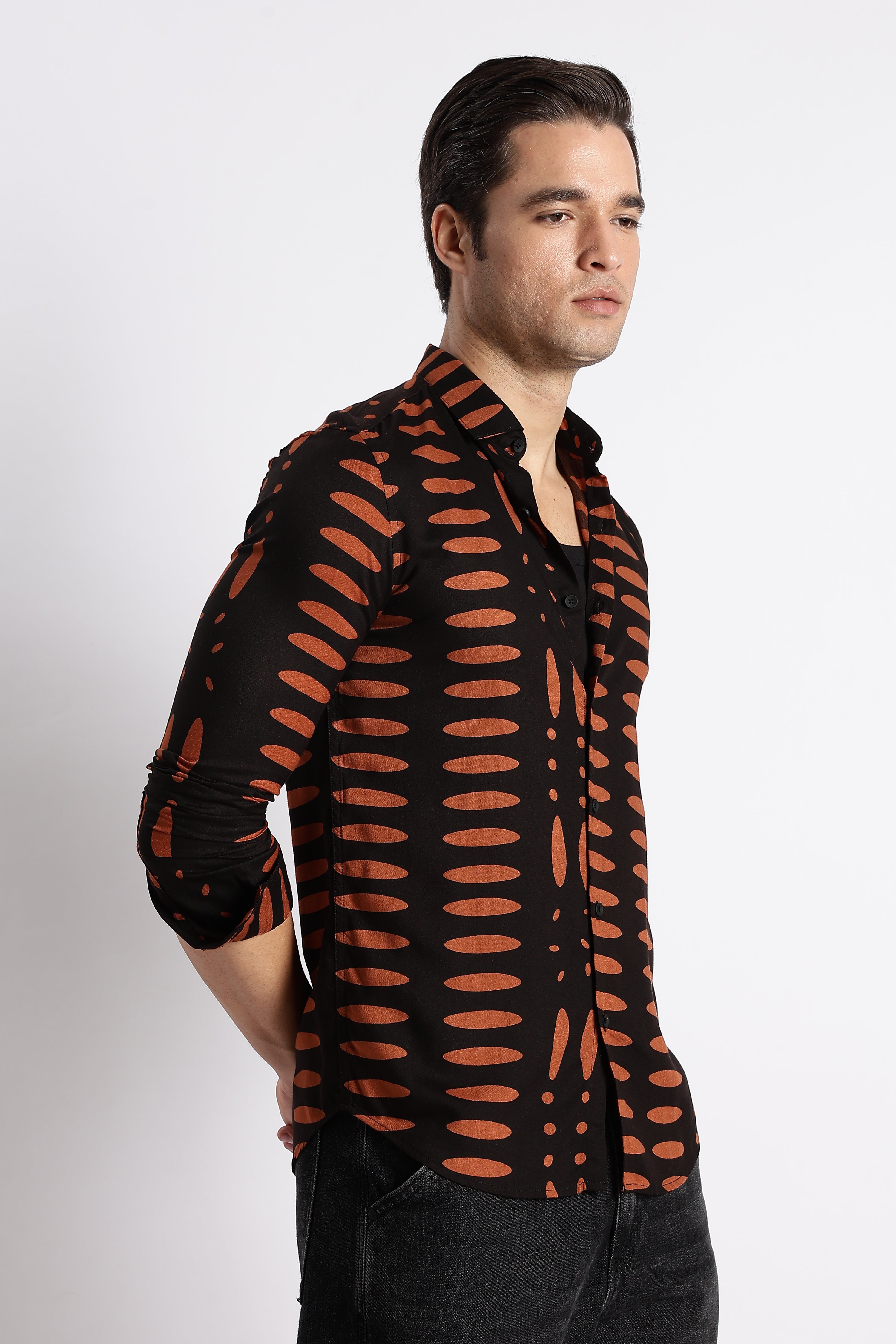 Men Midnight Ember Printed Shirt