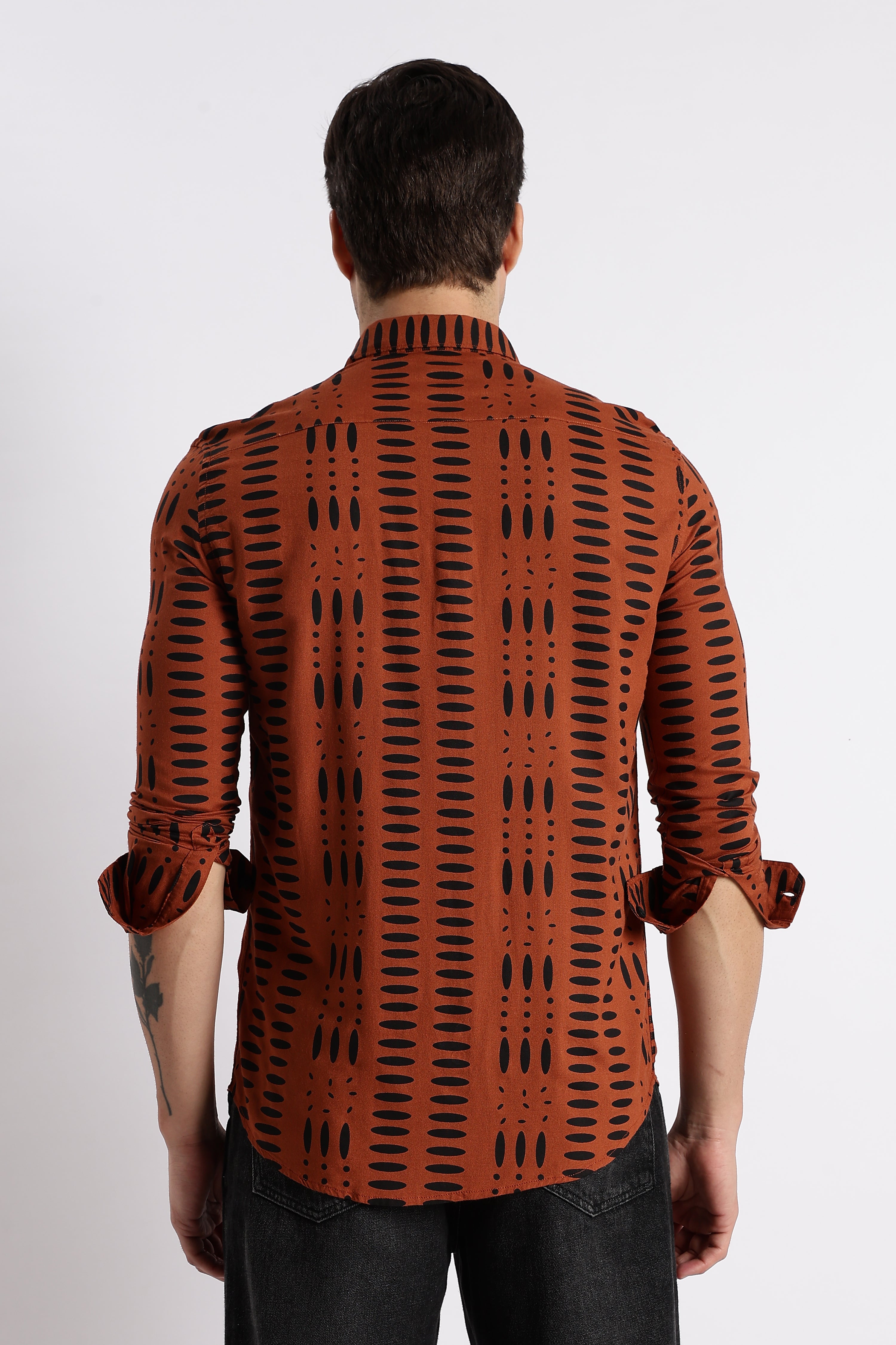 Men Midnight Ember Printed Shirt